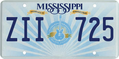 MS license plate ZII725