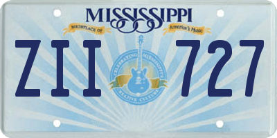 MS license plate ZII727