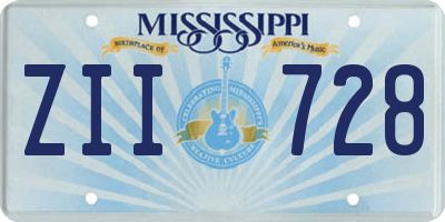 MS license plate ZII728