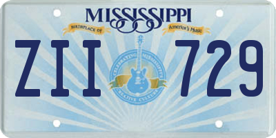 MS license plate ZII729