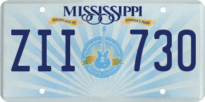 MS license plate ZII730