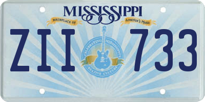 MS license plate ZII733
