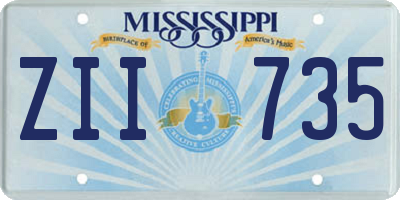 MS license plate ZII735