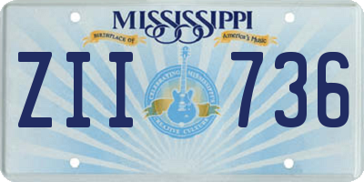 MS license plate ZII736