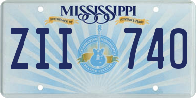 MS license plate ZII740