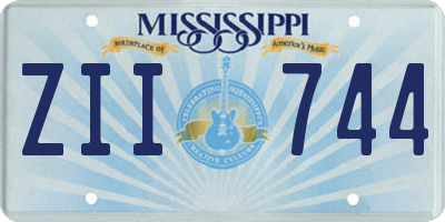MS license plate ZII744