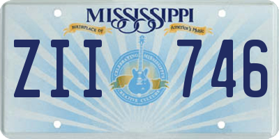 MS license plate ZII746