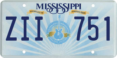 MS license plate ZII751