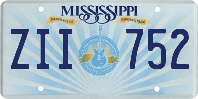 MS license plate ZII752
