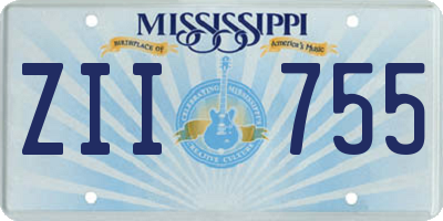 MS license plate ZII755