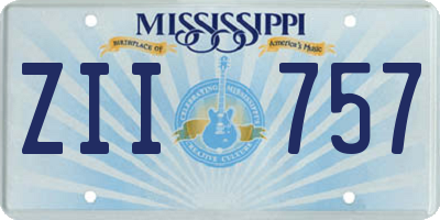 MS license plate ZII757