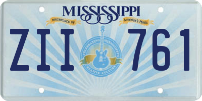 MS license plate ZII761