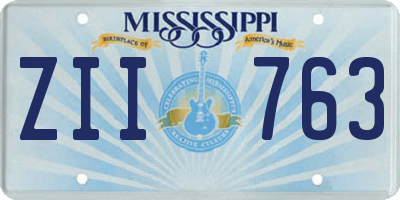 MS license plate ZII763