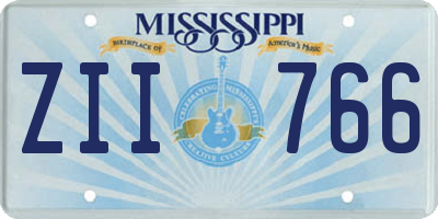 MS license plate ZII766