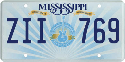 MS license plate ZII769