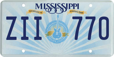 MS license plate ZII770