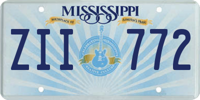 MS license plate ZII772