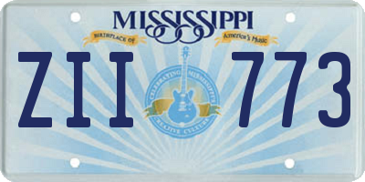 MS license plate ZII773