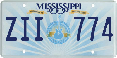 MS license plate ZII774