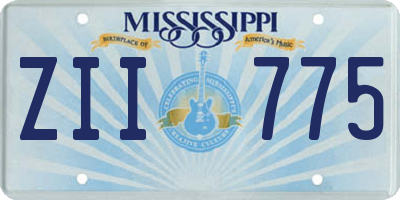 MS license plate ZII775