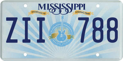 MS license plate ZII788