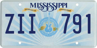 MS license plate ZII791