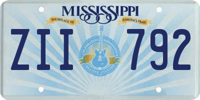 MS license plate ZII792