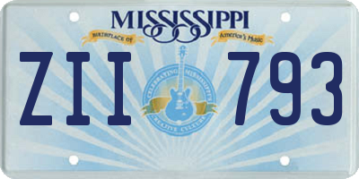 MS license plate ZII793