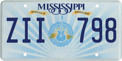 MS license plate ZII798