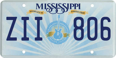 MS license plate ZII806