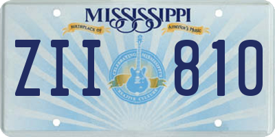 MS license plate ZII810