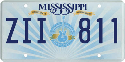MS license plate ZII811