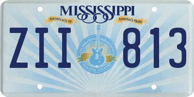 MS license plate ZII813