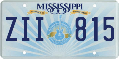 MS license plate ZII815