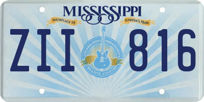 MS license plate ZII816