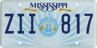 MS license plate ZII817