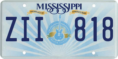 MS license plate ZII818
