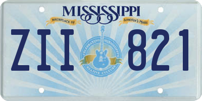 MS license plate ZII821