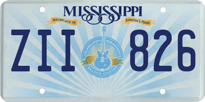 MS license plate ZII826