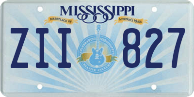 MS license plate ZII827