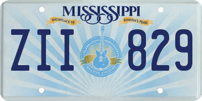 MS license plate ZII829