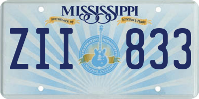 MS license plate ZII833