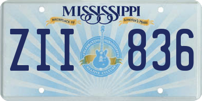 MS license plate ZII836