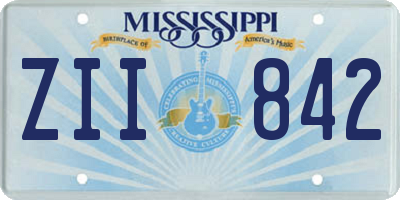 MS license plate ZII842