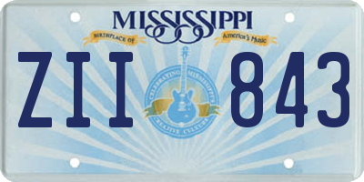 MS license plate ZII843