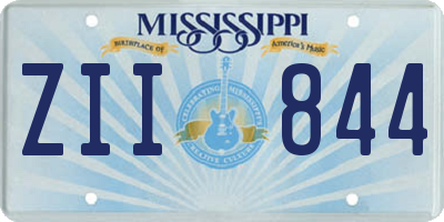 MS license plate ZII844