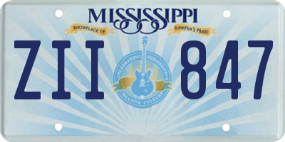 MS license plate ZII847