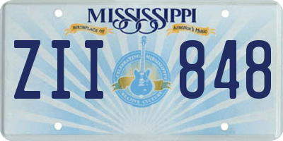 MS license plate ZII848