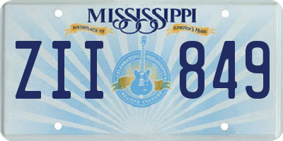MS license plate ZII849