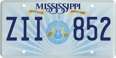 MS license plate ZII852